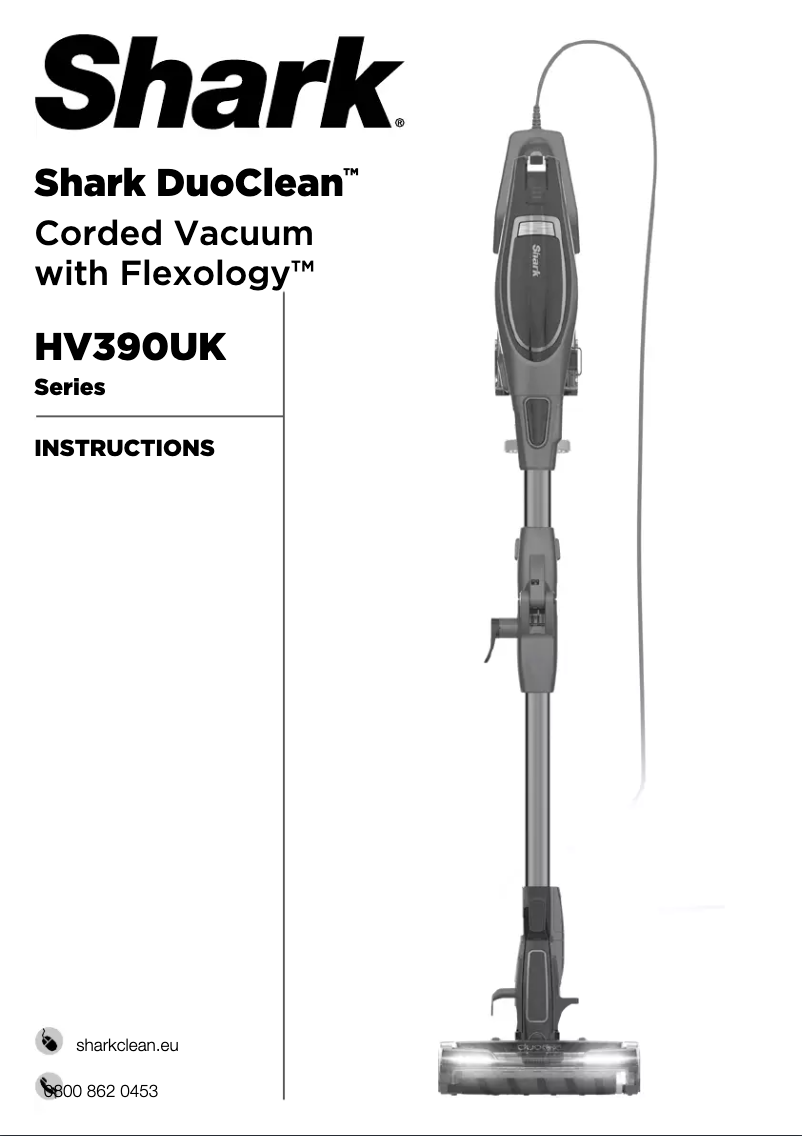 Página 1 del manual Manual de instrucciones Shark HV390UK