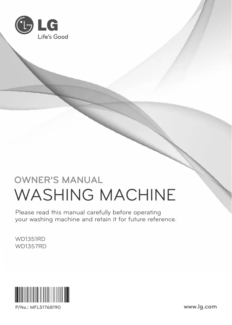 Página 1 del manual Manual de usuario LG WD1351RD