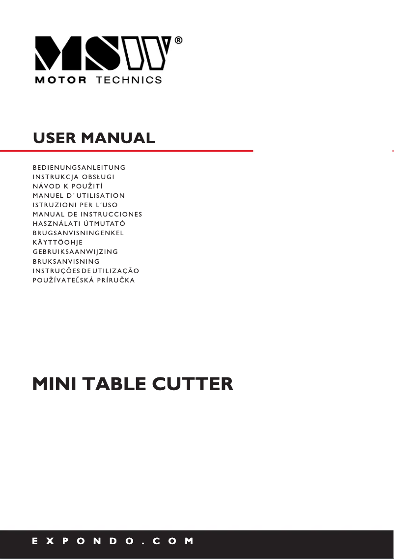 Página nº 1 - Manual de usuario MSW MSW-ISU-TECH