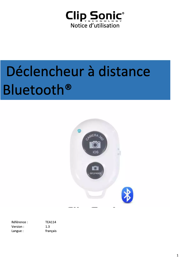 Página 1 del manual Manual de usuario Clip Sonic TEA114