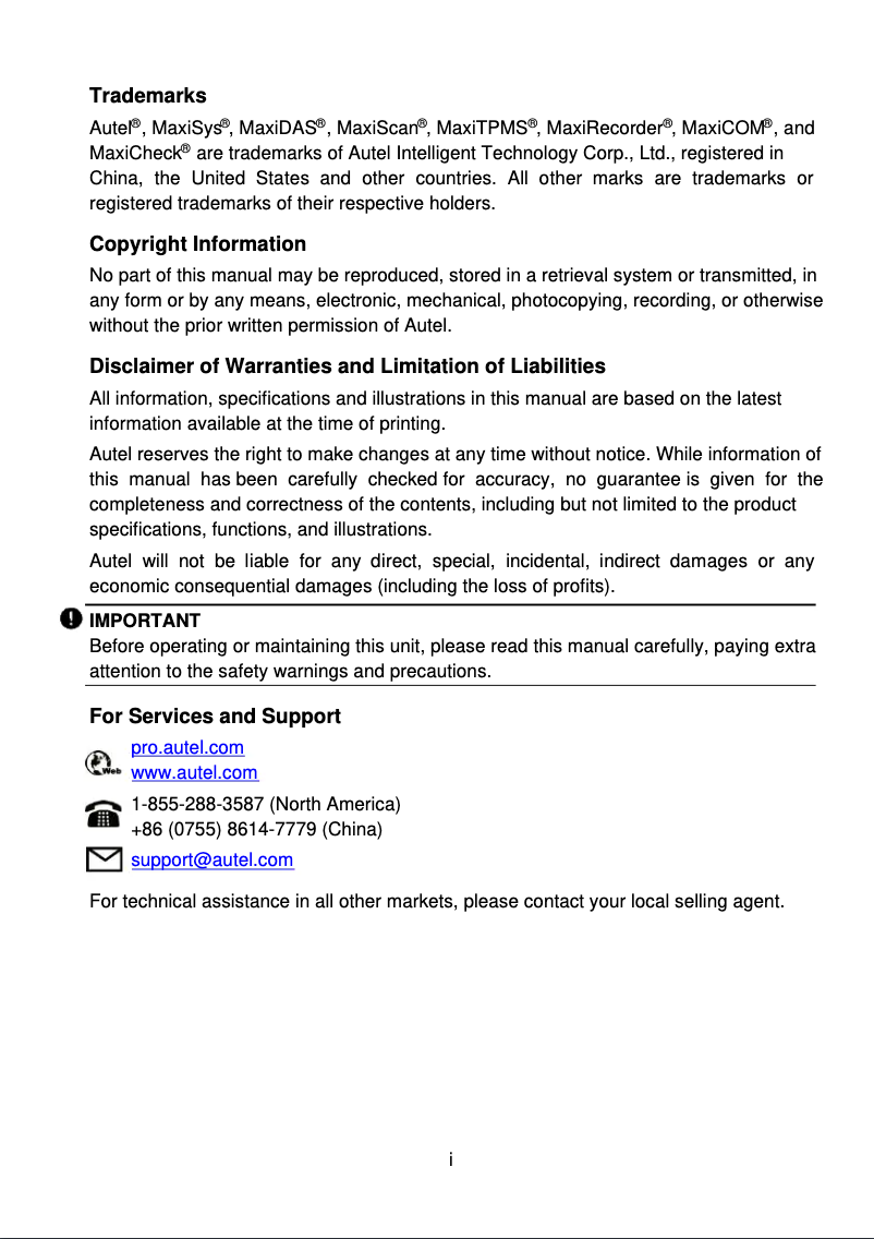 Imagen de la primera página del manual del dispositivo MaxiCheck MX808S