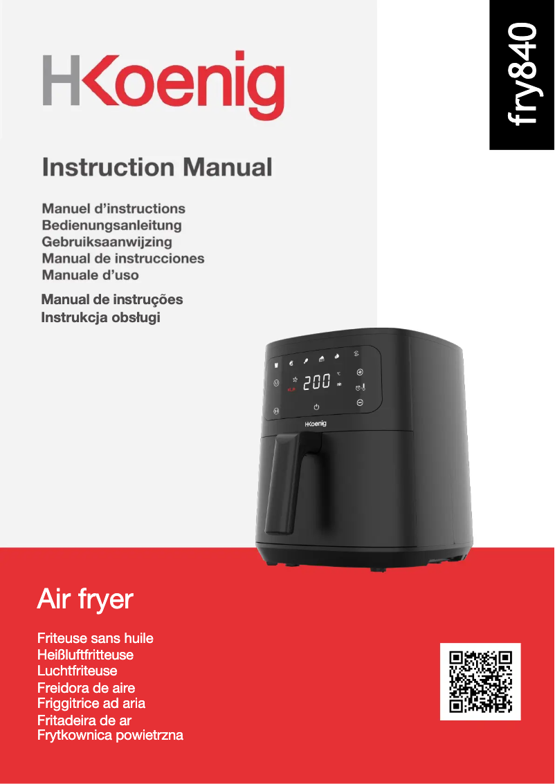 Página 1 del manual Manual de usuario H.Koenig FRY840