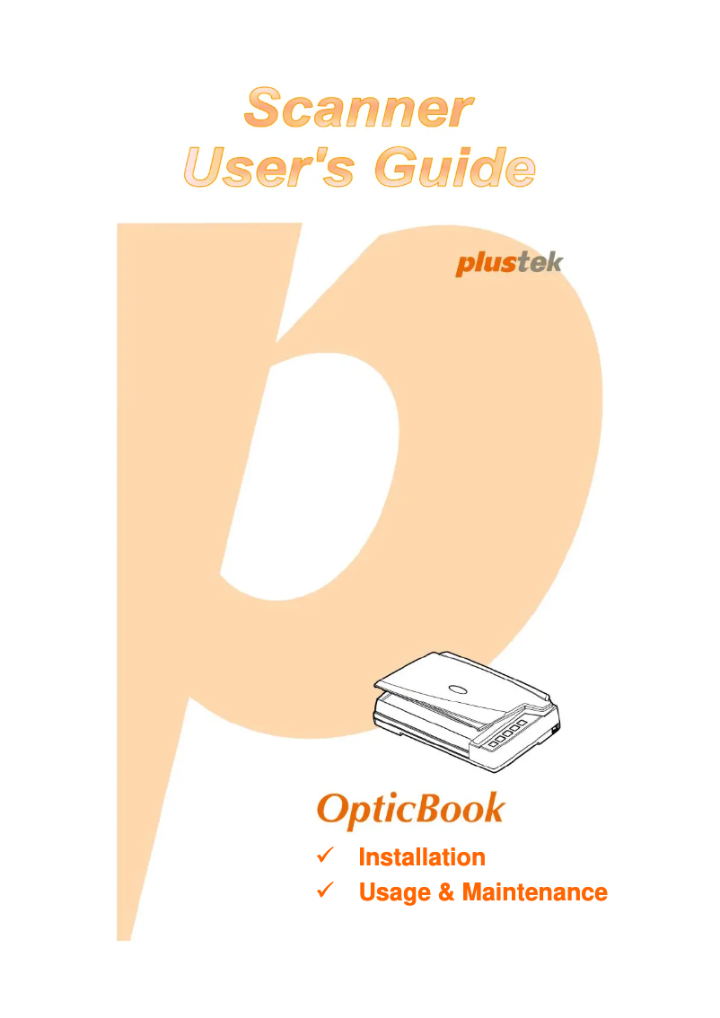 Página 1 del manual Manual de usuario Plustek OpticBook A300
