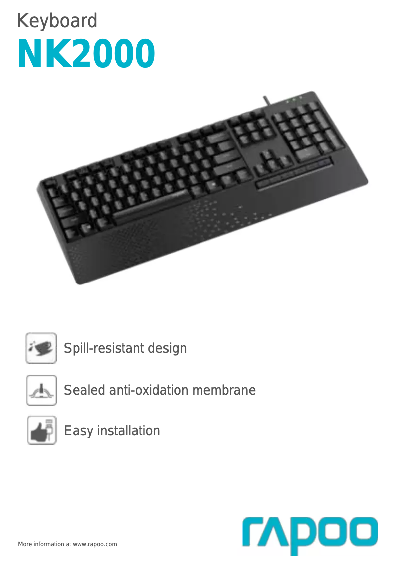 Página 1 del manual Manual de usuario Rapoo NK2000