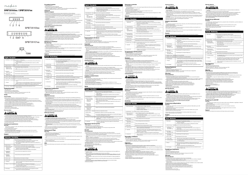 Página 1 del manual Manual de usuario Nedis SPBT35101BN