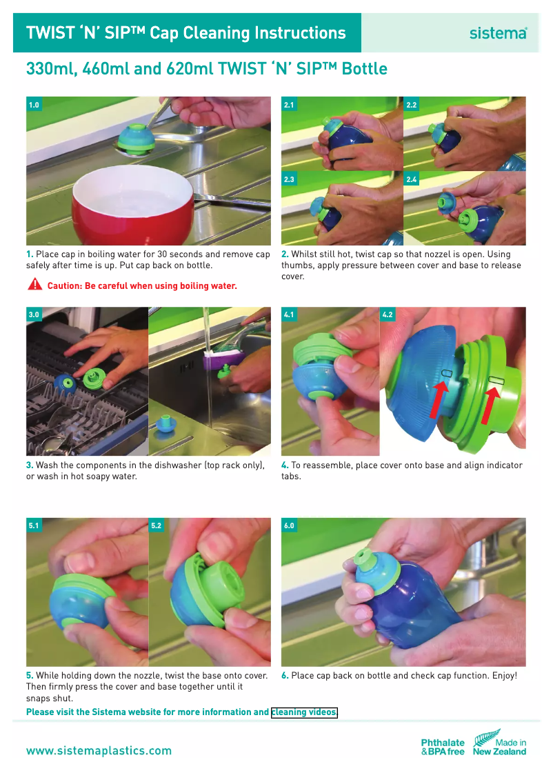 Página 1 del manual Manual de usuario Sistema Twist ‘n’ Sip