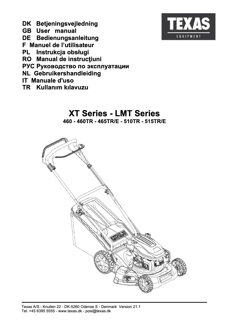 Imagen de la primera página del manual del dispositivo XT 465TR/E