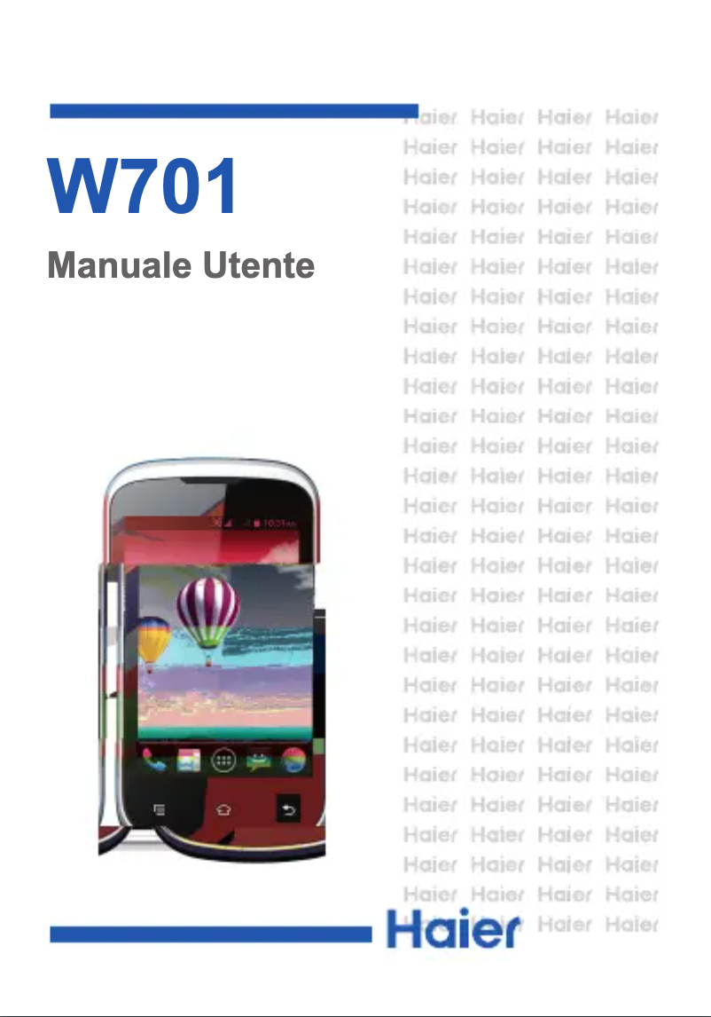 Imagen de la primera página del manual del dispositivo W701