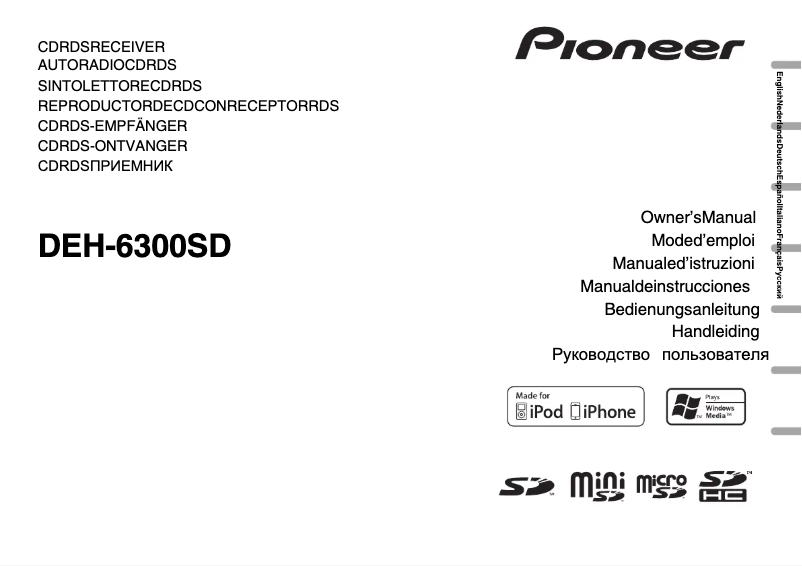 Página 1 del manual Manual de usuario Pioneer DEH-6300SD