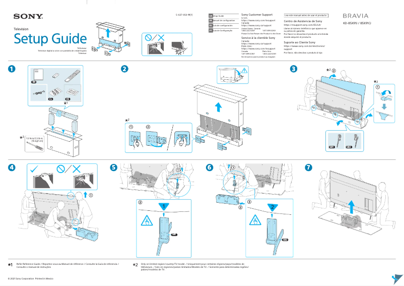 Imagen de la primera página del manual del dispositivo KD-85X91J