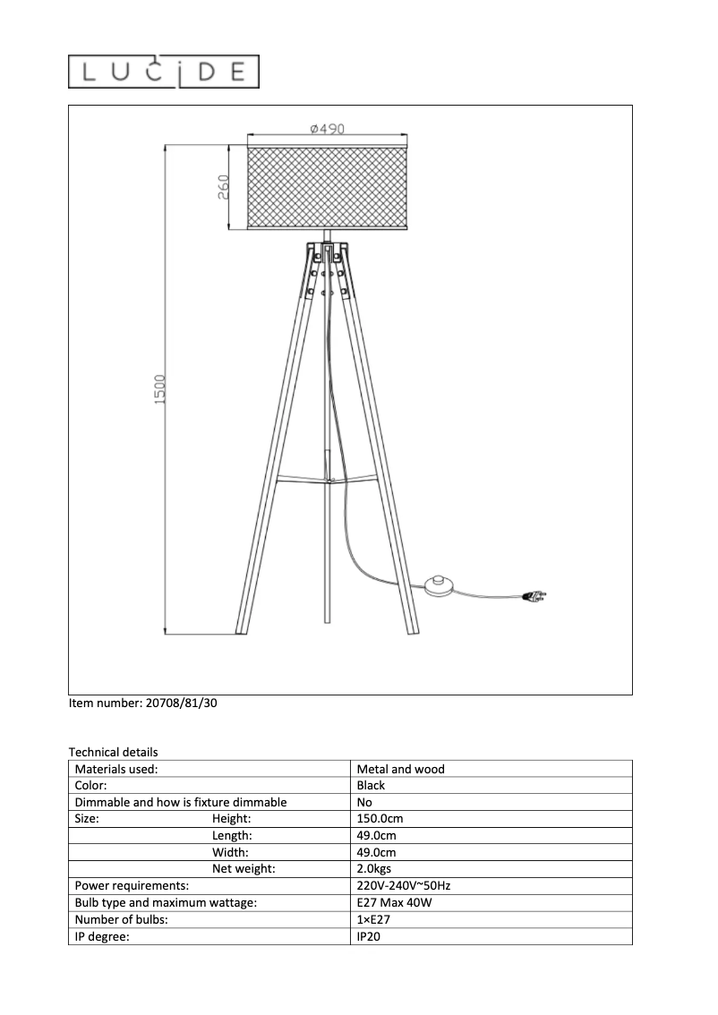 Imagen de la primera página del manual del dispositivo Aldgate