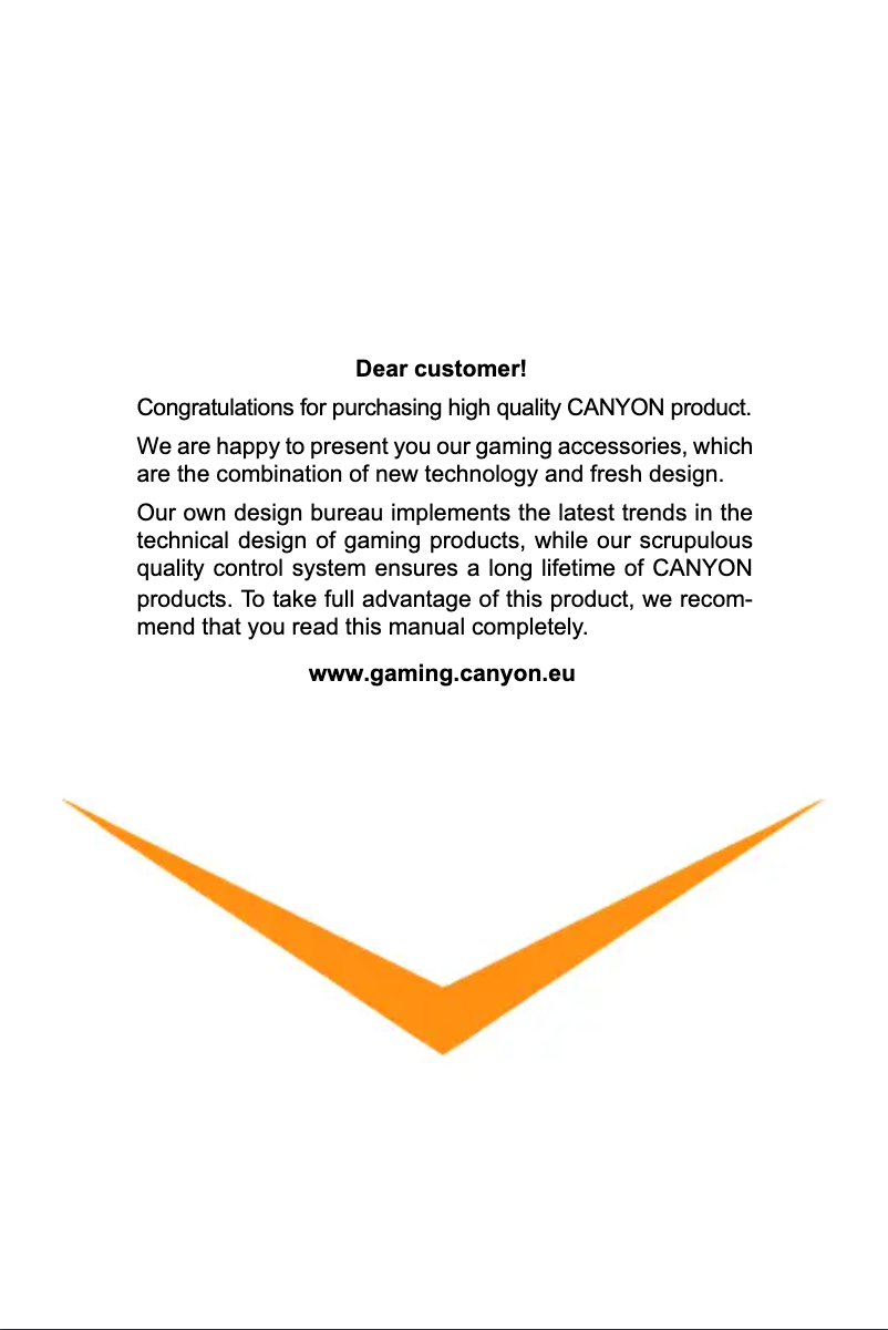 Página 1 del manual Manual de usuario Canyon Sulaco GM-4