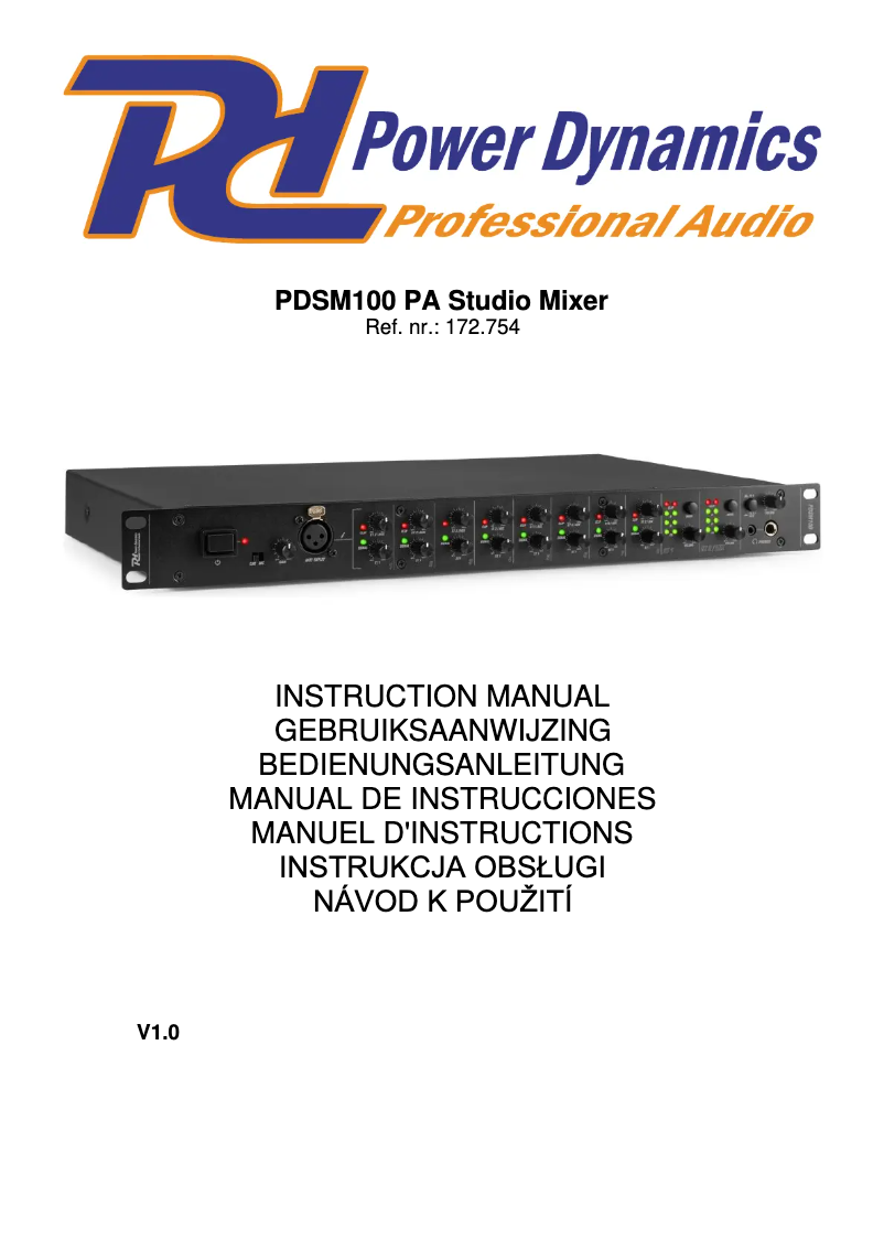 Imagen de la primera página del manual del dispositivo PDSM100