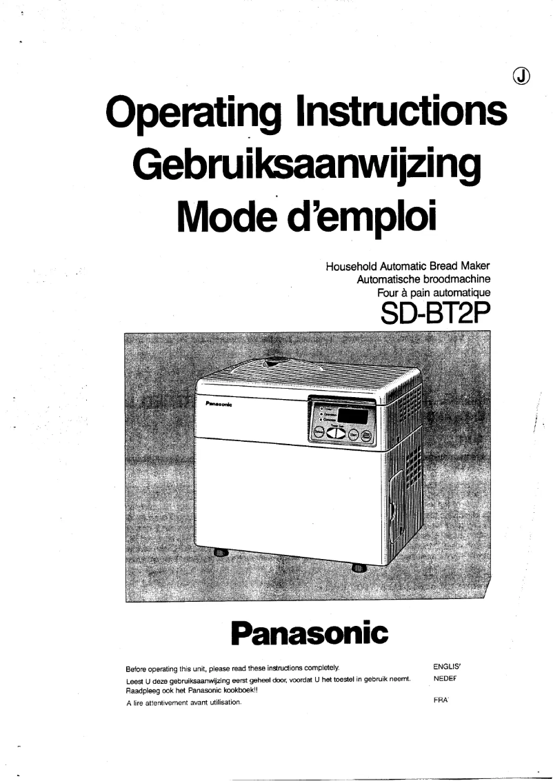 Página 1 del manual Manual de usuario Panasonic SD-BT2