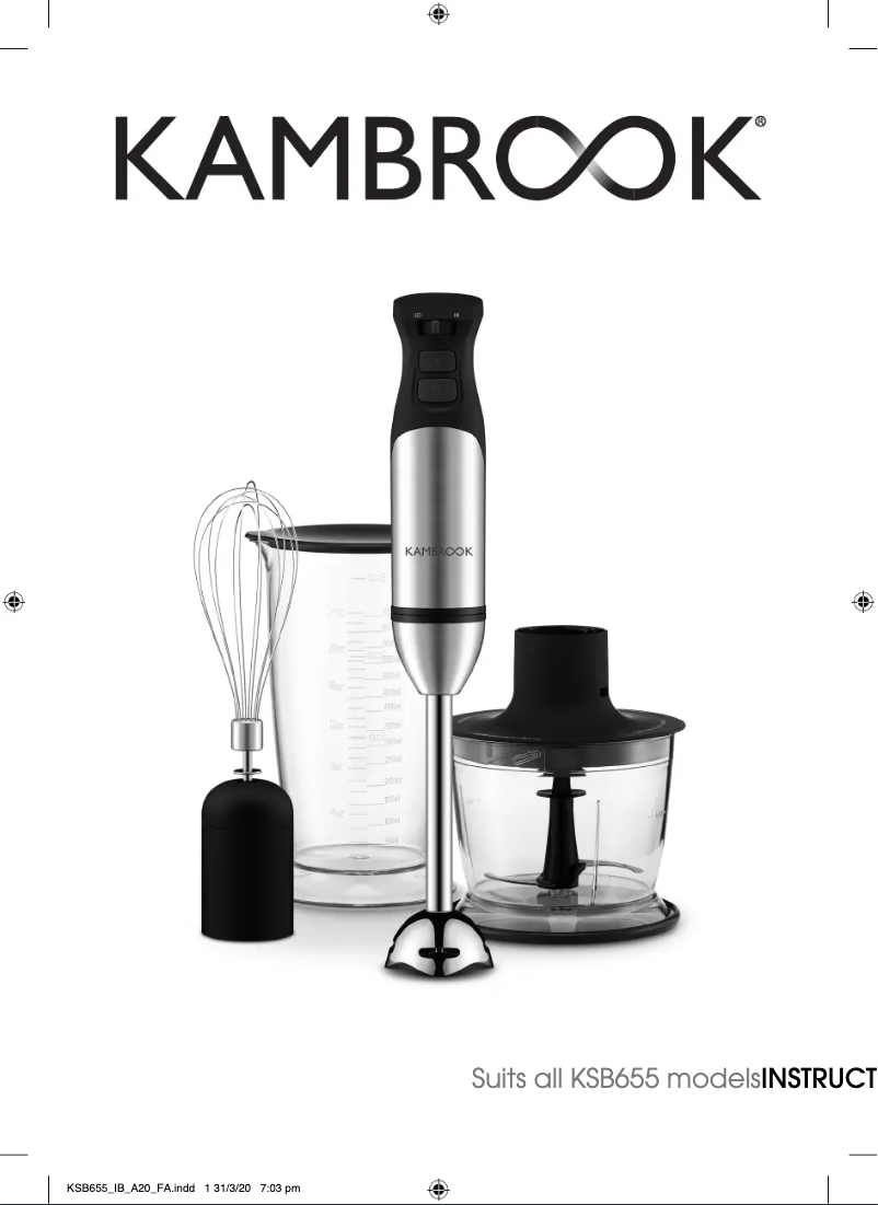 Página 1 del manual Manual de usuario Kambrook Turbo Boost KSB655