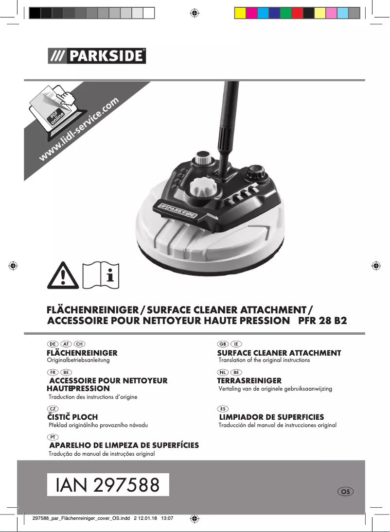 Imagen de la primera página del manual del dispositivo PFR 28 B2