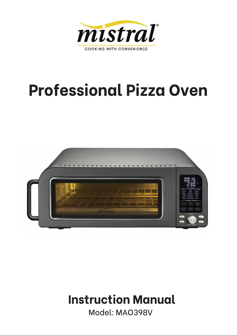 Página 1 del manual Manual de usuario Mistral MAO398V