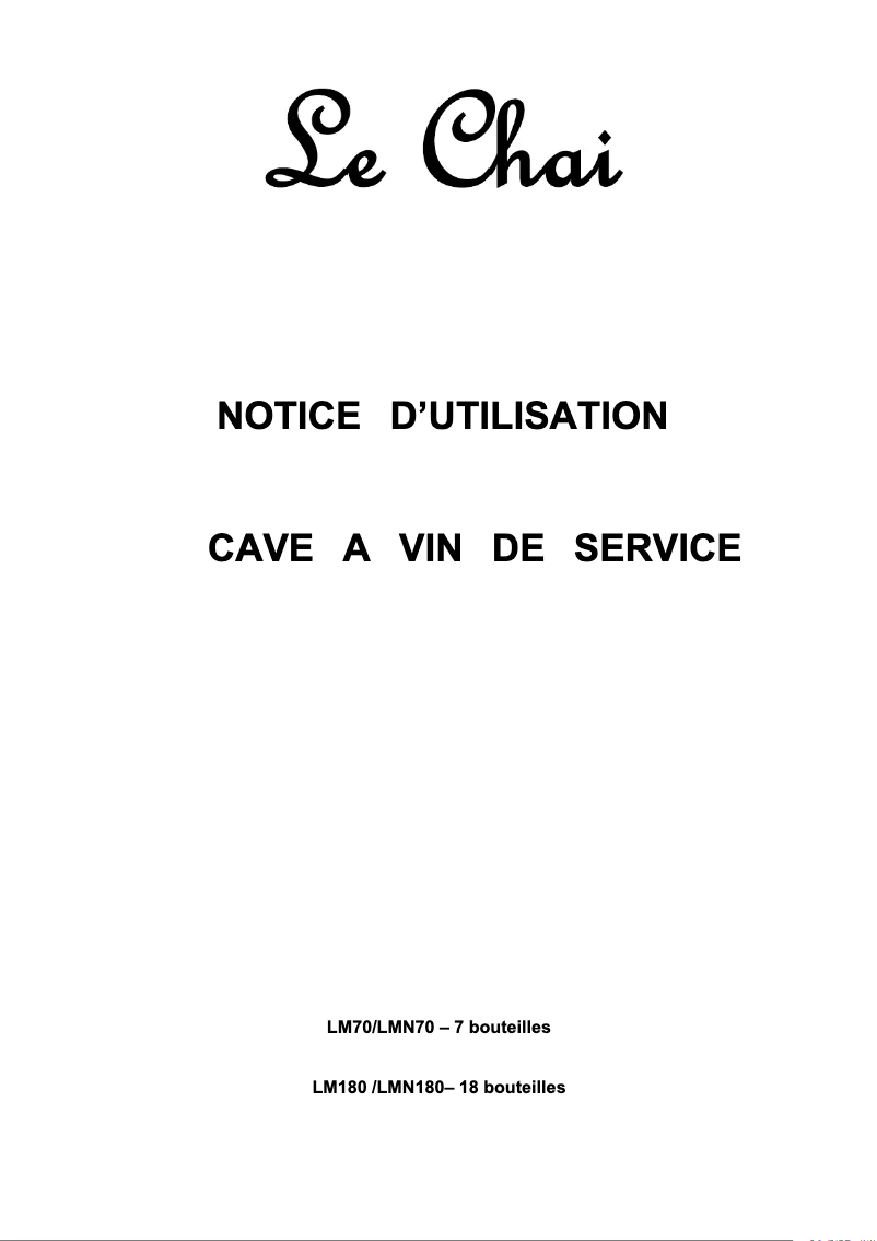 Imagen de la primera página del manual del dispositivo LMN 70