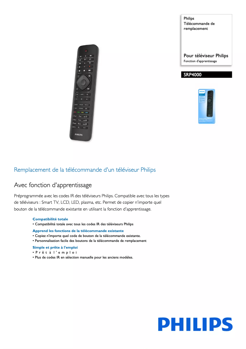 Imagen de la primera página del manual del dispositivo SRP4000