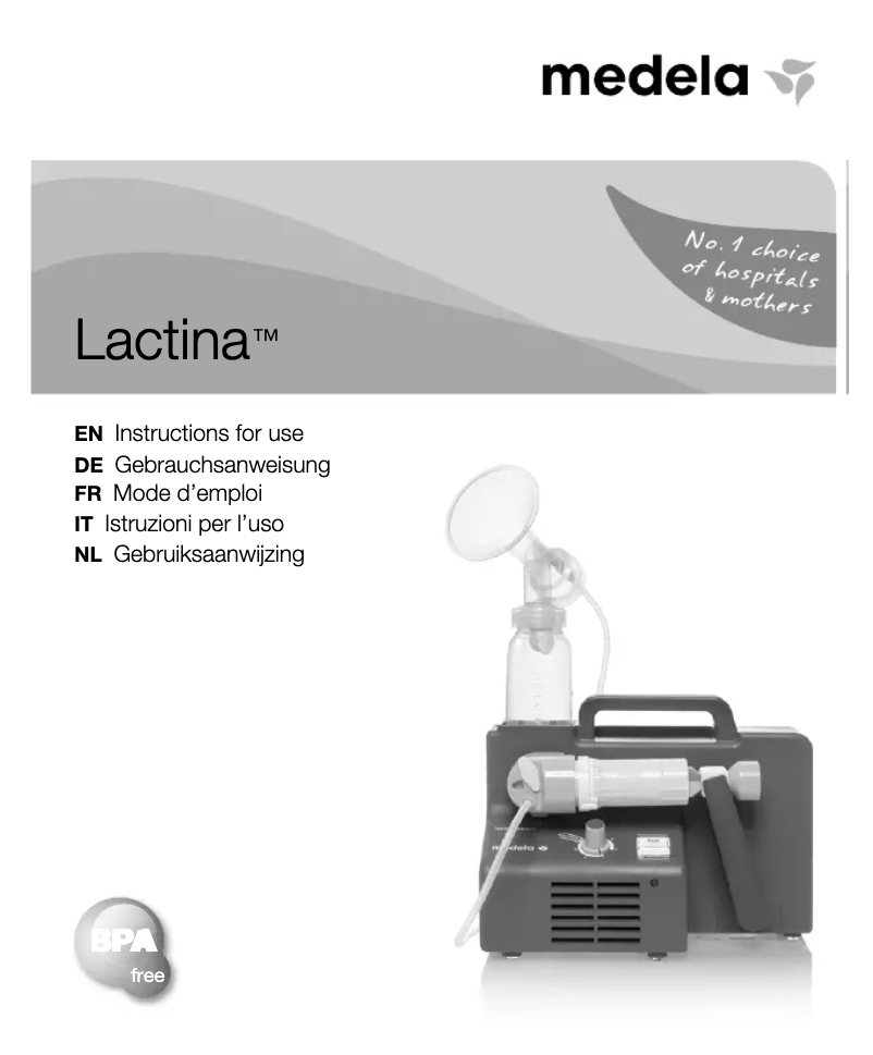 Imagen de la primera página del manual del dispositivo Lactina