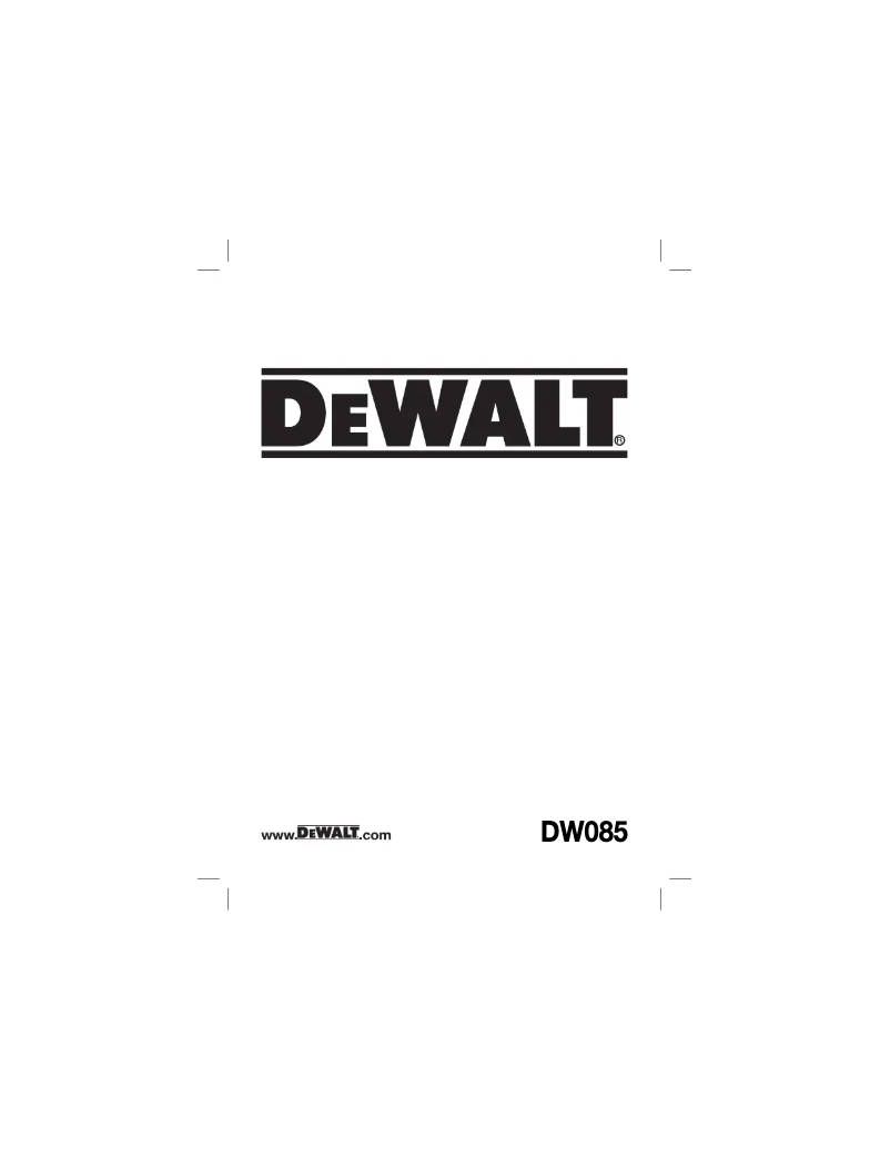 Imagen de la primera página del manual del dispositivo DW085