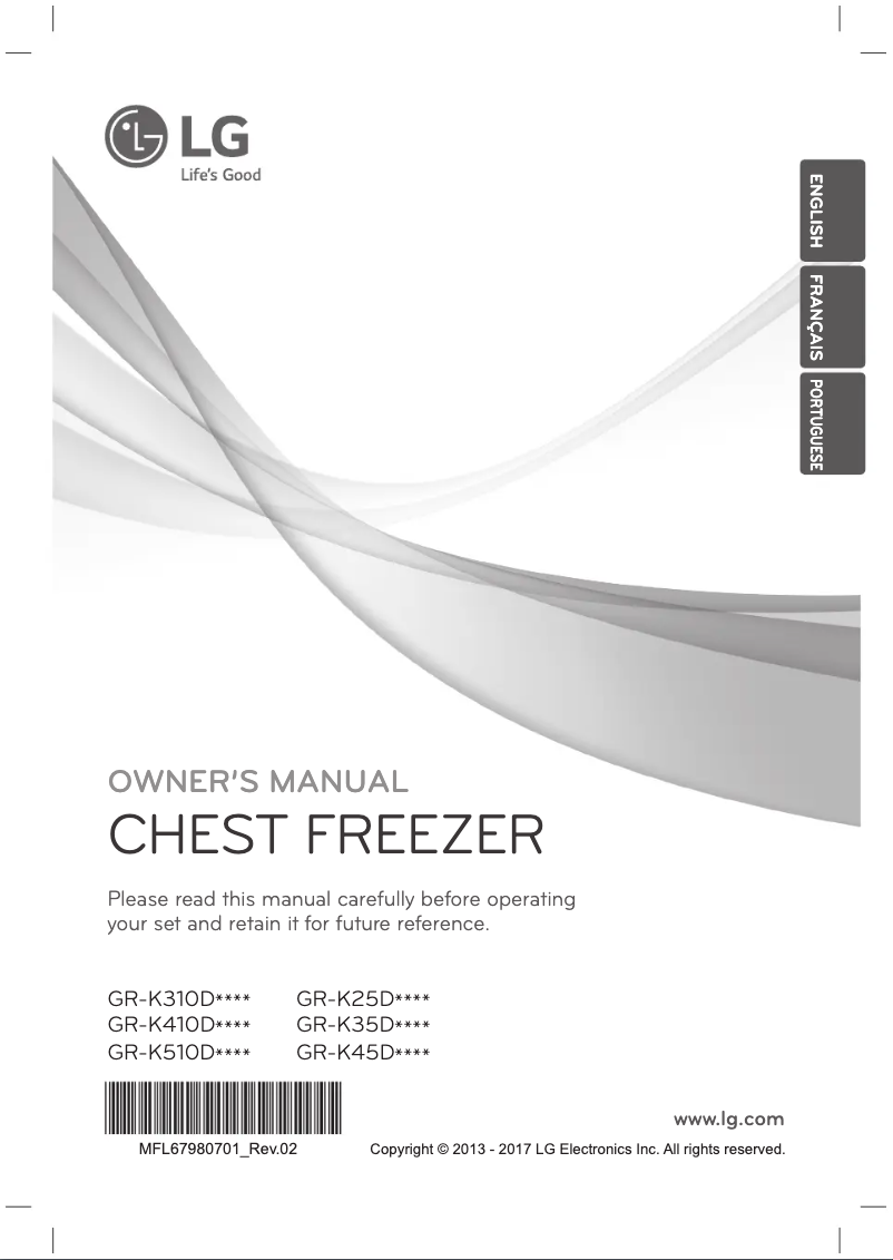 Imagen de la primera página del manual del dispositivo GR-K25DSQC
