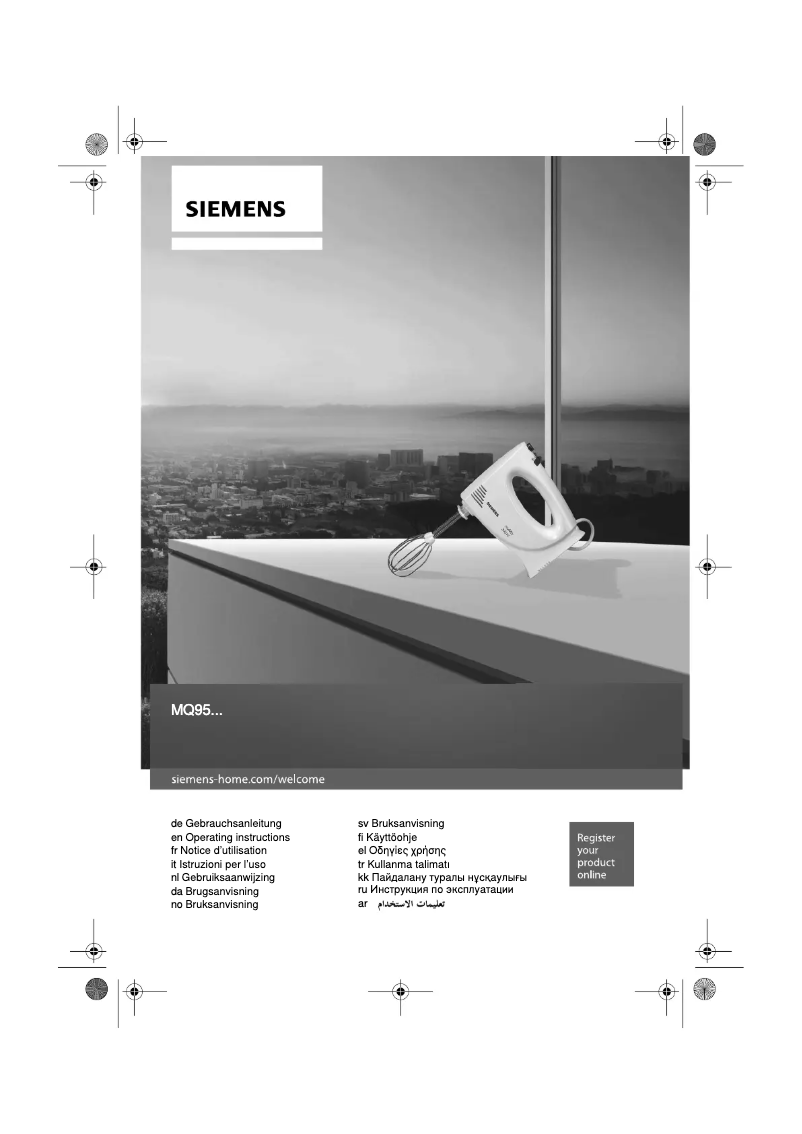 Página 1 del manual Manual de usuario Siemens MQ95010N