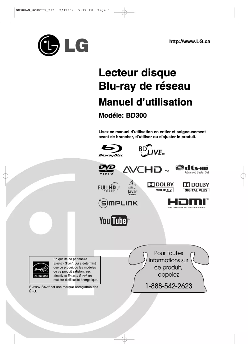 Página nº 1 - Manual de usuario LG BD300