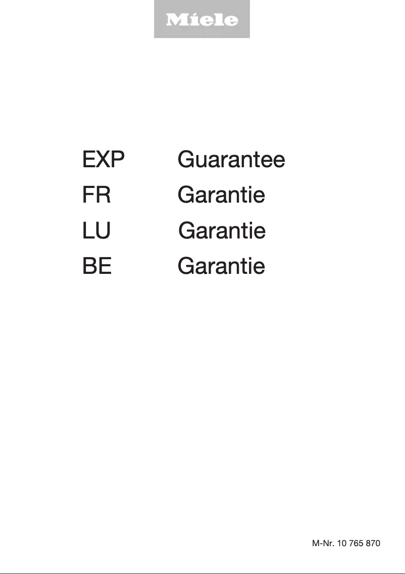 Página 1 del manual Manual de usuario Miele KMDA 7634 FR