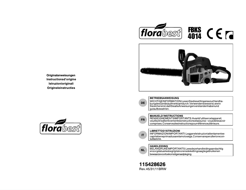 Imagen de la primera página del manual del dispositivo FBKS 4014