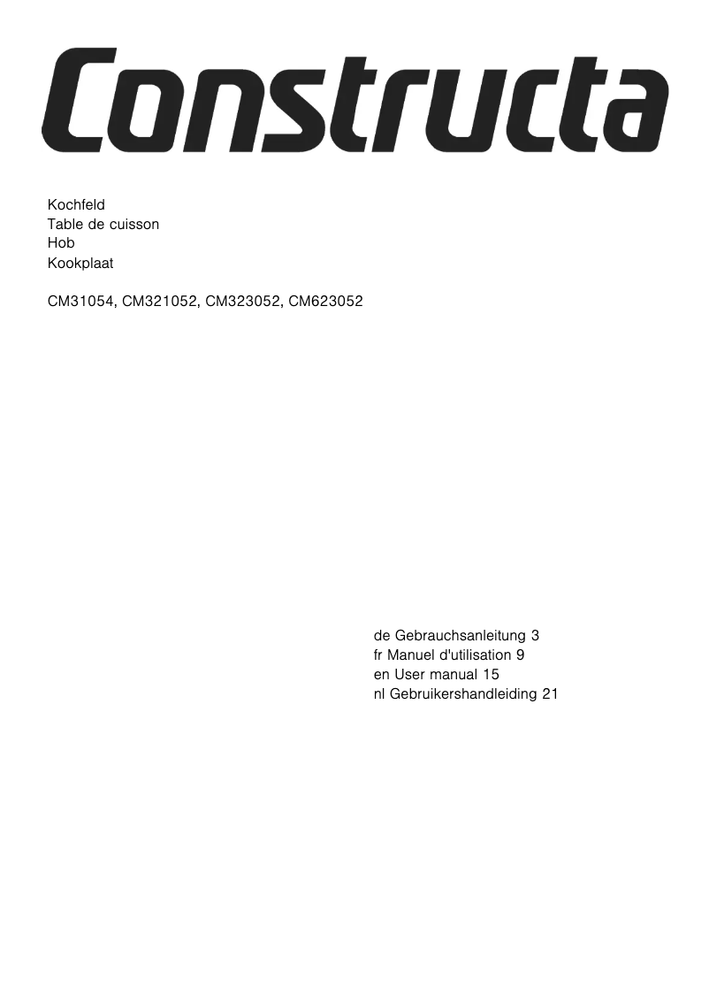 Imagen de la primera página del manual del dispositivo CM31054