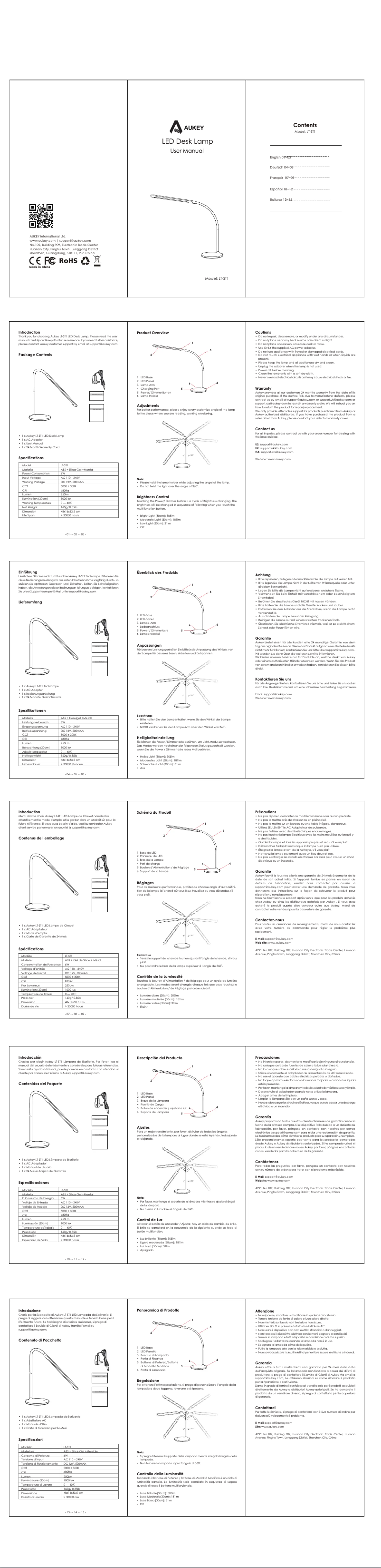 Imagen de la primera página del manual del dispositivo LT-ST1