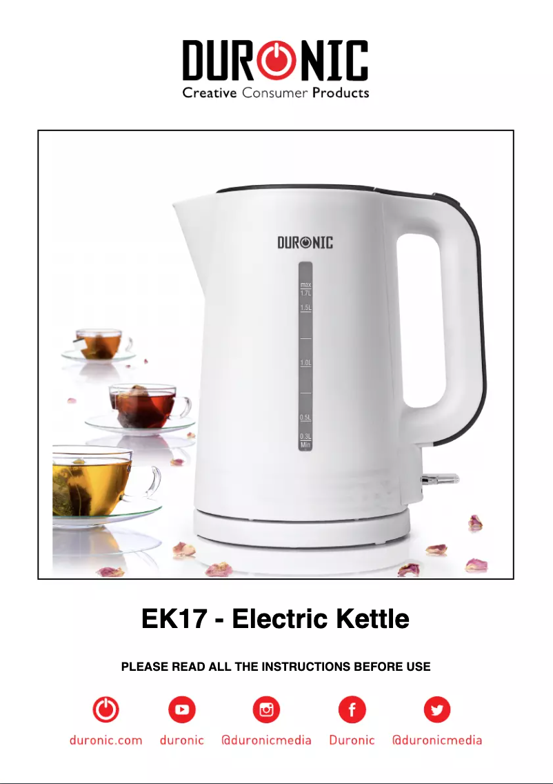 Imagen de la primera página del manual del dispositivo EK17