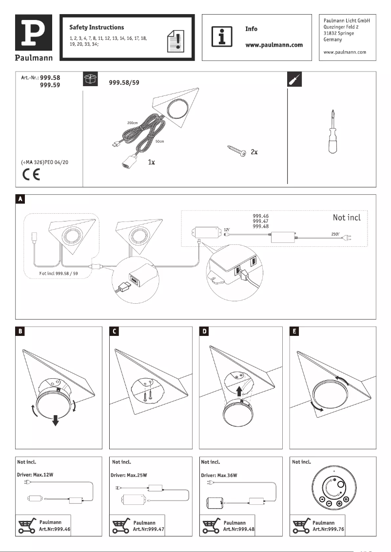 Imagen de la primera página del manual del dispositivo 999.58