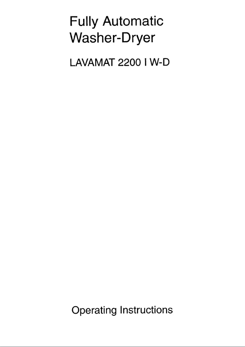 Imagen de la primera página del manual del dispositivo Lavamat 2200 I d
