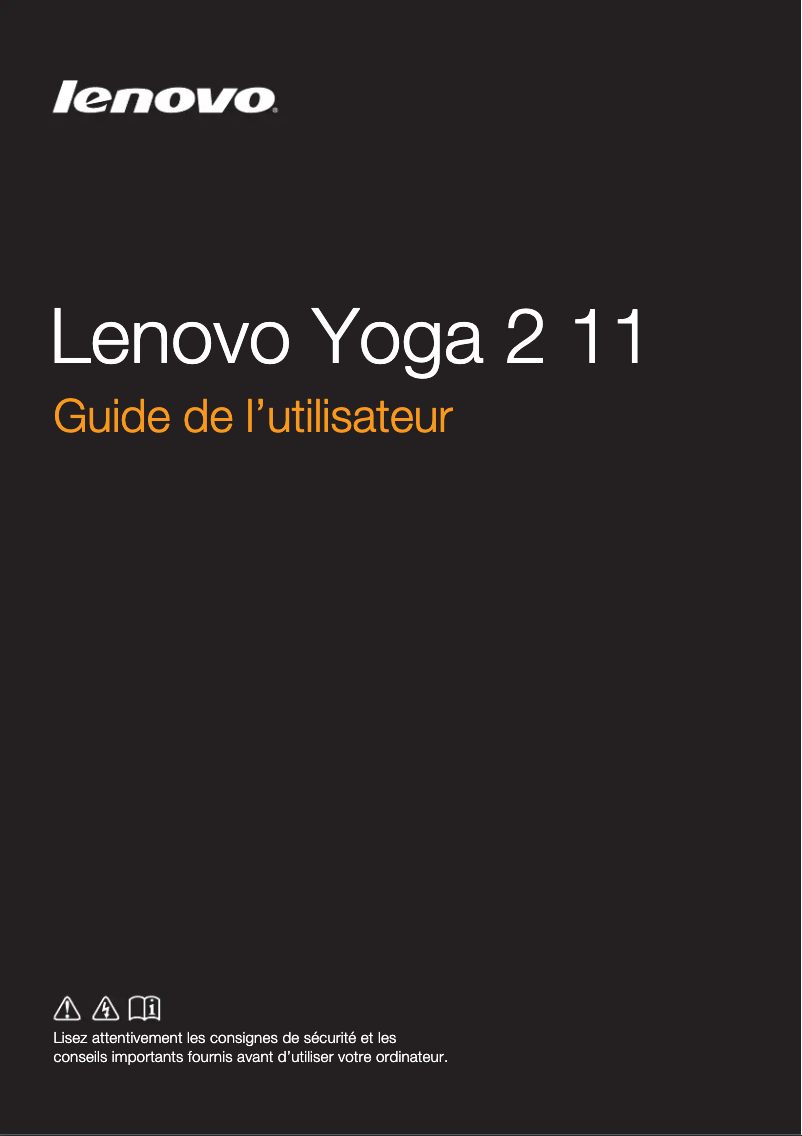 Imagen de la primera página del manual del dispositivo IdeaPad Yoga 2