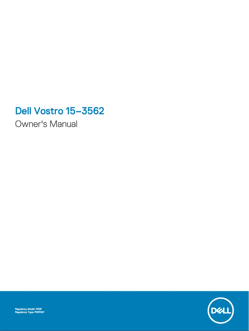 Imagen de la primera página del manual del dispositivo Vostro 15-3562