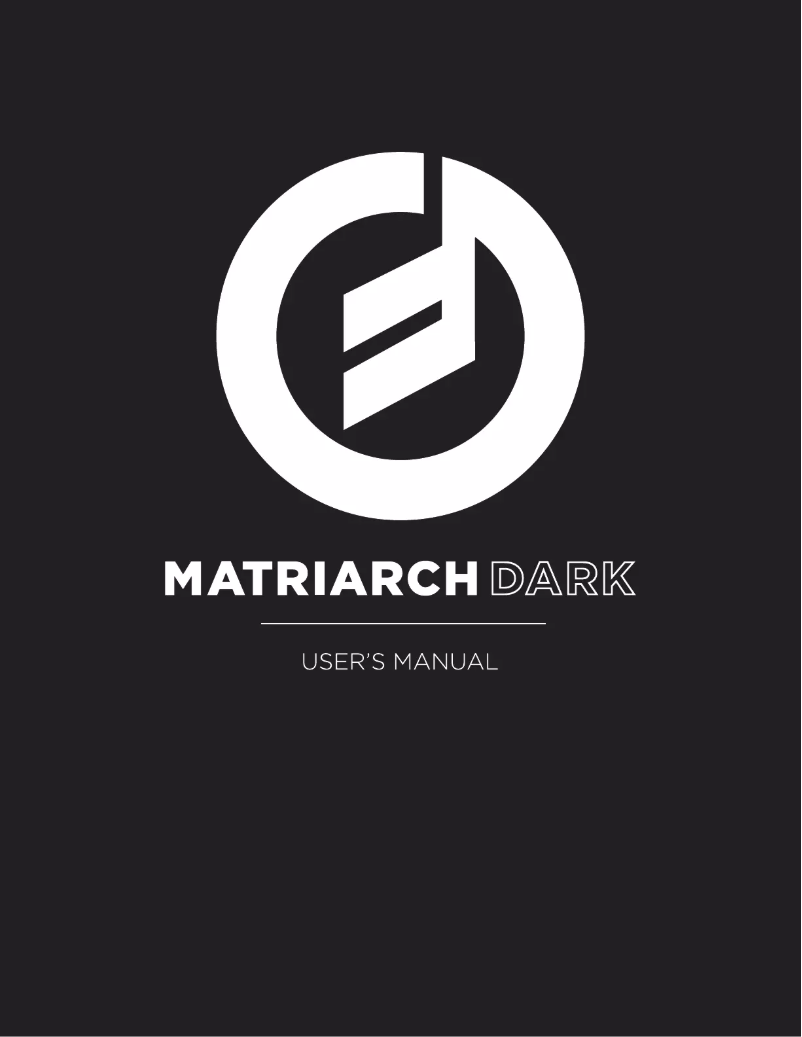 Página 1 del manual Manual de usuario Moog Matriarch Dark