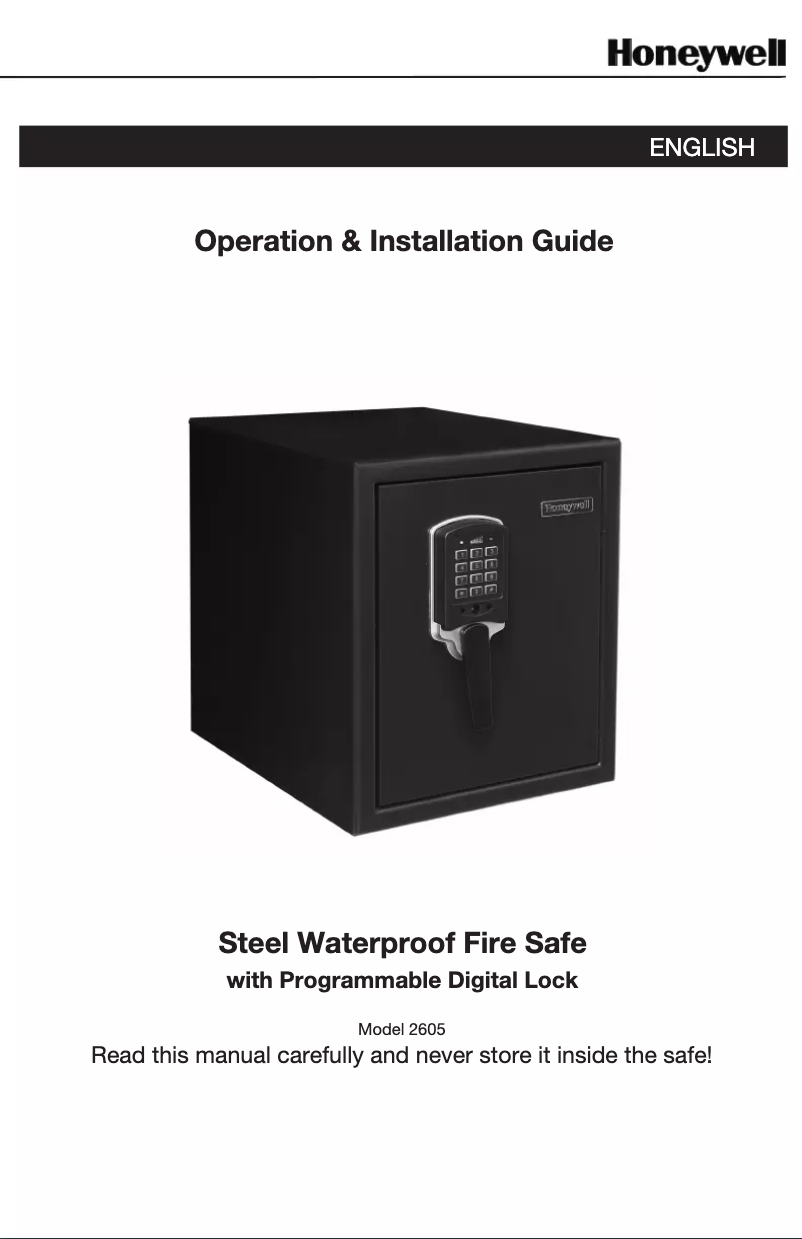 Página nº 1 - Manual de usuario Honeywell 2605