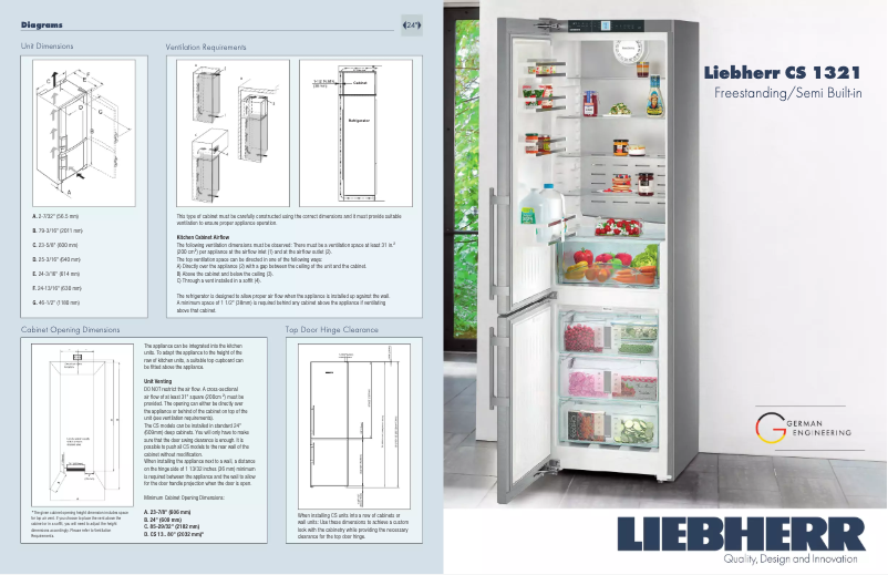Página 1 del manual Ficha técnica Liebherr CS-1321