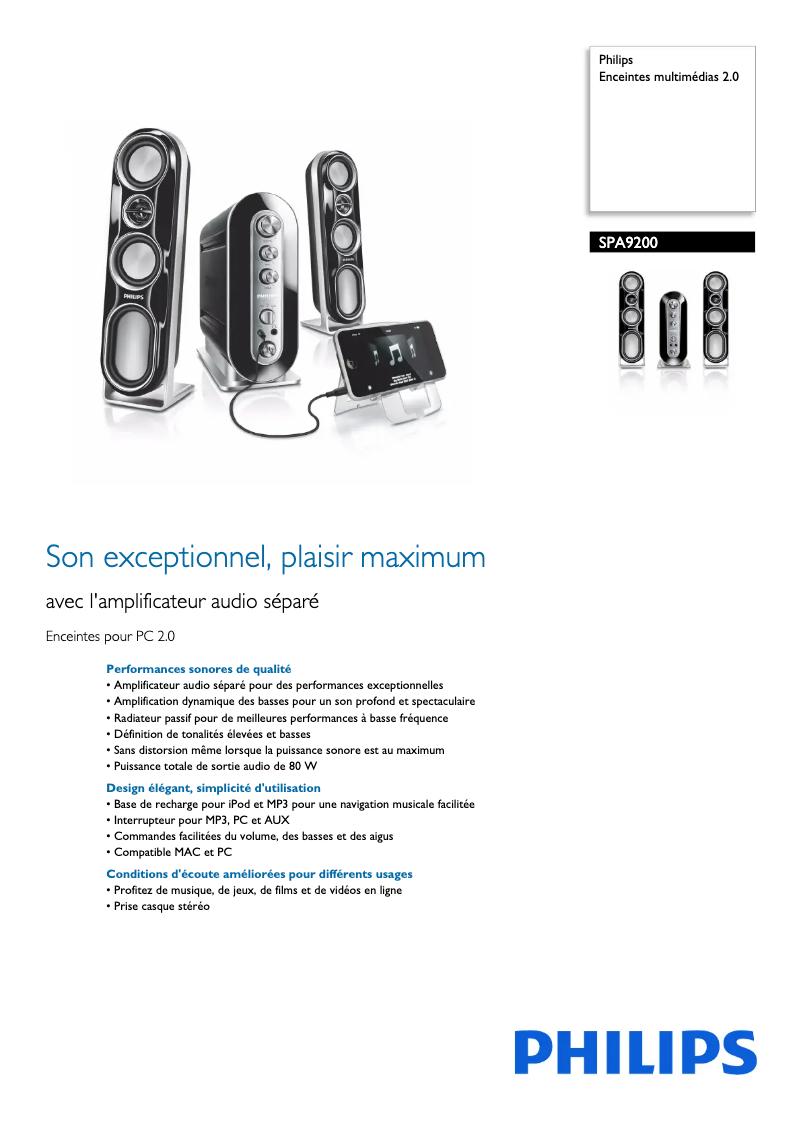 Imagen de la primera página del manual del dispositivo SPA9200