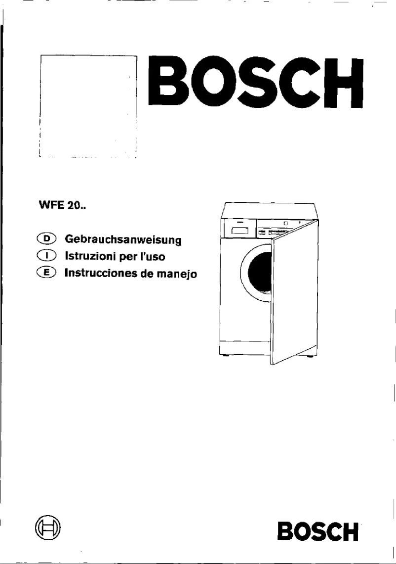 Página 1 del manual Manual de usuario Bosch WFE2021