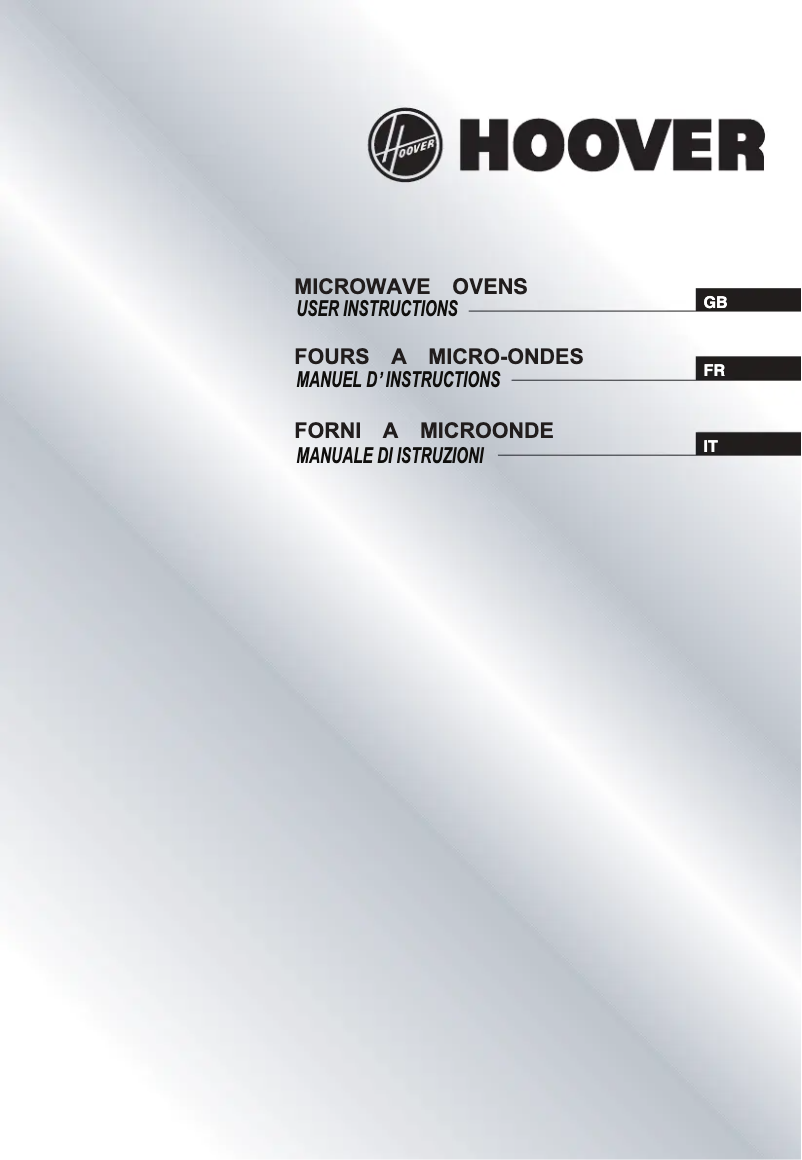 Página nº 1 - Manual de usuario Hoover HMG170X