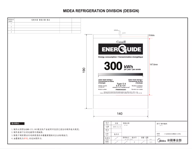 Imagen de la primera página del manual del dispositivo FRWW3433AV
