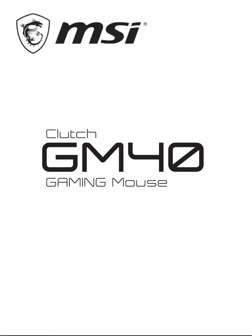 Imagen de la primera página del manual del dispositivo Clutch GM40