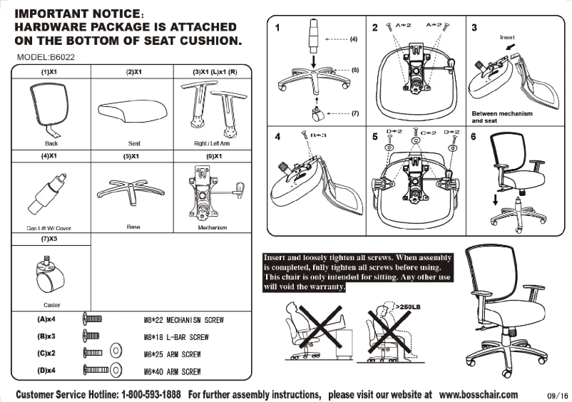 Imagen de la primera página del manual del dispositivo B6022