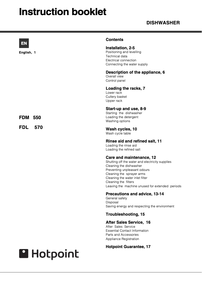 Imagen de la primera página del manual del dispositivo FDL570G