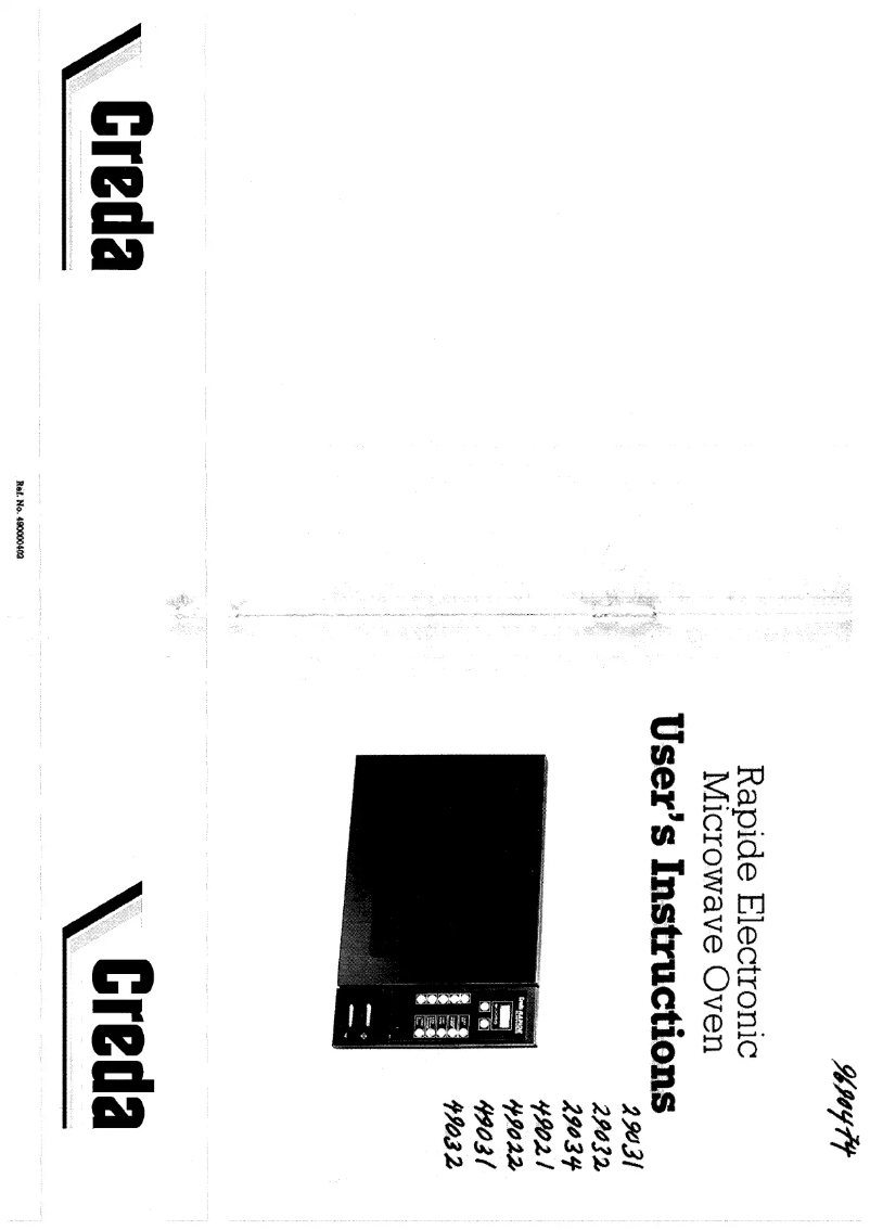 Página 1 del manual Manual de usuario Creda 49021