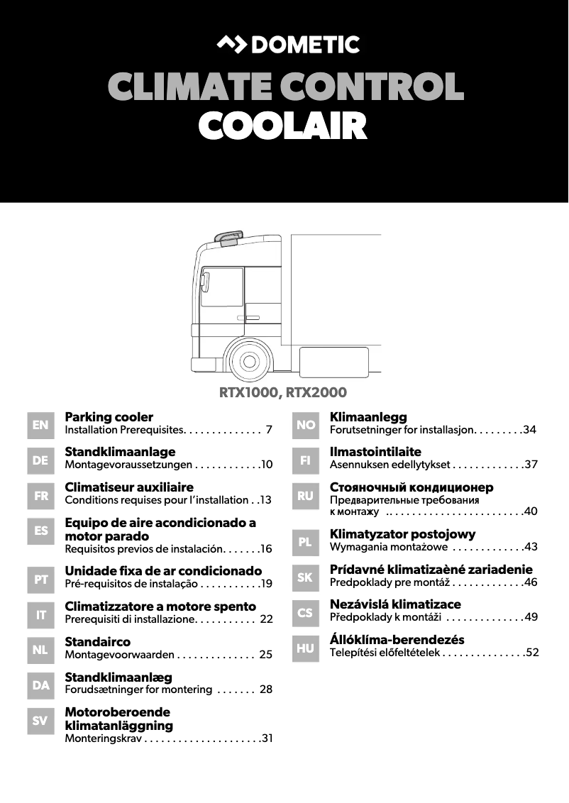 Página 1 del manual Guía de instalación Dometic SPX 1200T