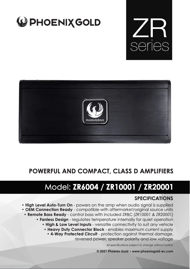 Imagen de la primera página del manual del dispositivo ZR10001